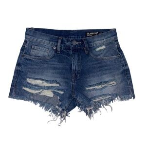 NWT Blank NYC Distressed Denim Hi-Rise Shorts – Dark Wash, Size 24